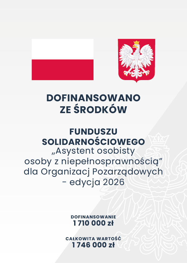 Dofinansowano ze środków Funduszu Solidarnościowego RP - dofinansowanie: 1 710 000 zł, całkowita wartość: 1 746 000 zł